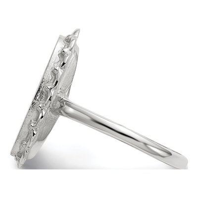 14K White Gold Oval Signet Ring – view 4