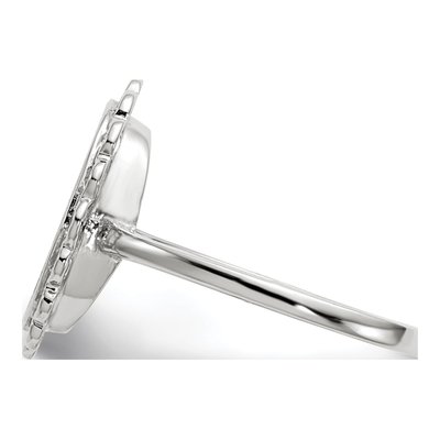 14K White Gold Oval Signet Ring – view 4