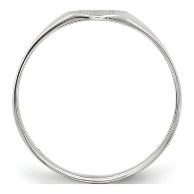 14K White Gold Signet Ring – view 3