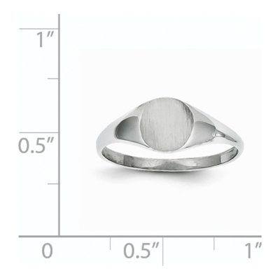 14K White Gold Signet Ring – view 6