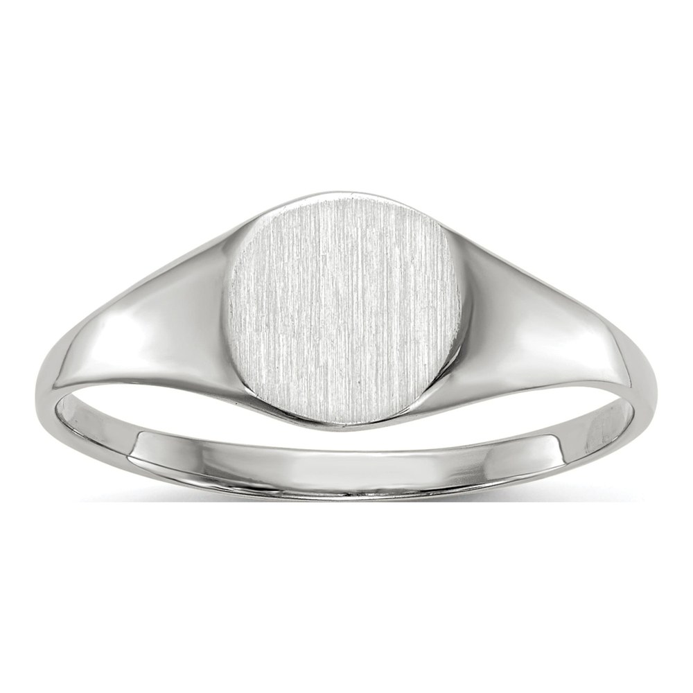 14K White Gold Signet Ring