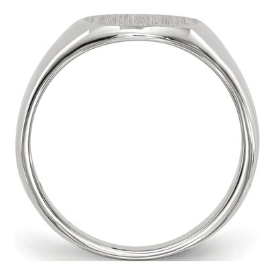 14K White Gold Kids' Oval Signet Ring – view 2