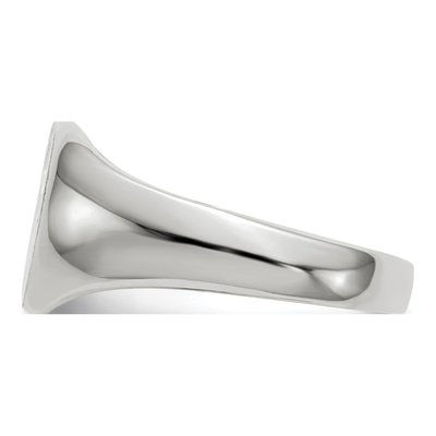 14K White Gold Kids' Oval Signet Ring – view 3