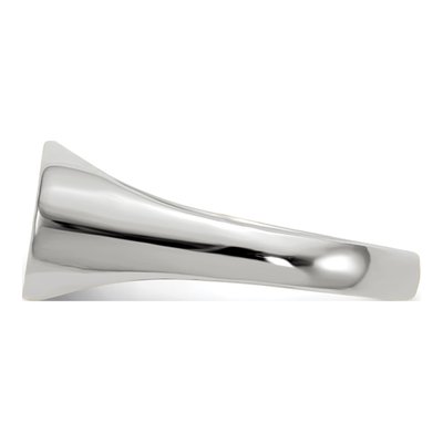 14K White Gold Oval Signet Ring – view 4