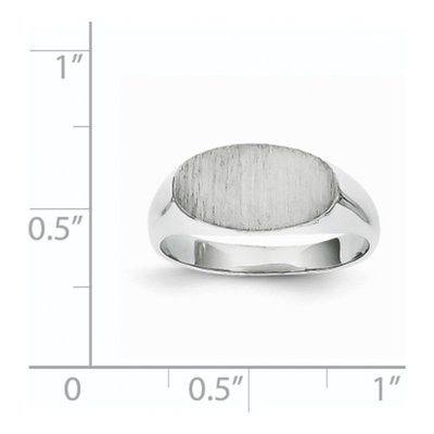 14K White Gold Oval Signet Ring – view 6
