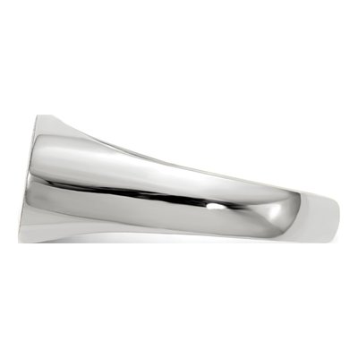 14K White Gold Oval Signet Ring – view 4