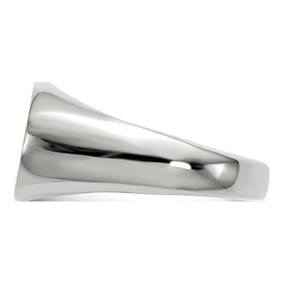 14K White Gold Oval Signet Ring – view 3