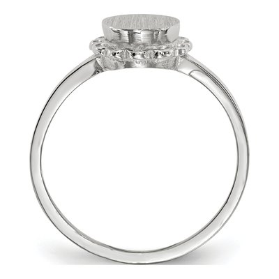 14K White Gold Oval Signet Ring – view 3