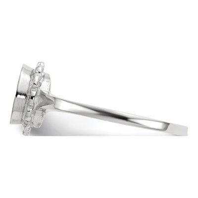 14K White Gold Oval Signet Ring – view 4
