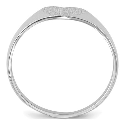 14K White Gold Heart Signet Ring – view 3