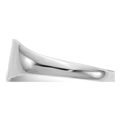 14K White Gold Heart Signet Ring – view 4