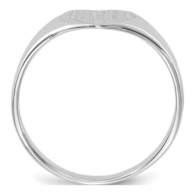 14K White Gold Heart Signet Ring – view 3