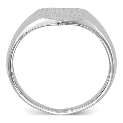 14K White Gold Heart Signet Ring – view 2
