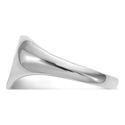 14K White Gold Heart Signet Ring – view 3