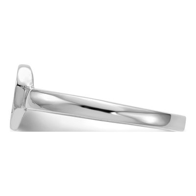 14K White Gold Heart Signet Ring – view 4