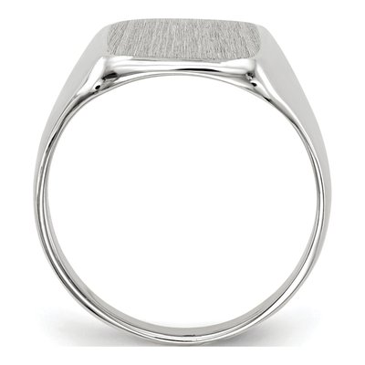 14K White Gold Cushion Signet Ring – view 3