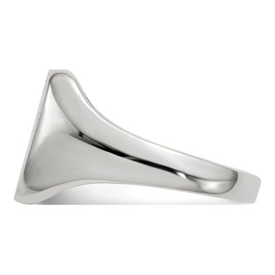 14K White Gold Cushion Signet Ring – view 4
