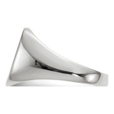 Men's 14K White Gold Cushion Signet Ring – view 4