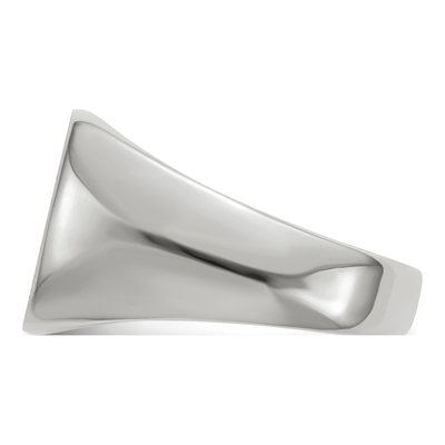 14K White Gold Cushion Signet Ring – view 4
