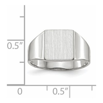 Men's 14K White Gold Square Signet Ring – view 5
