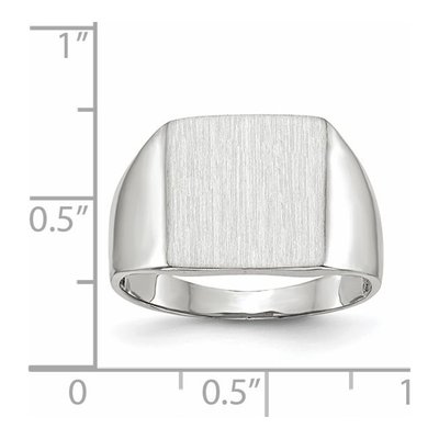 Men's 14K White Gold Square Signet Ring – view 6