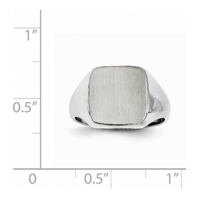 Men's 14K White Gold Signet Ring – view 5