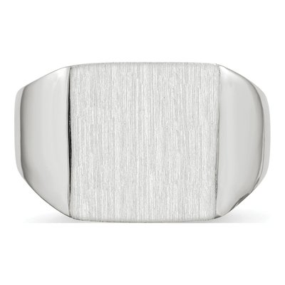 Men's 14K White Gold Square Signet Ring – view 5