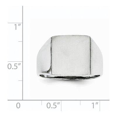 Men's 14K White Gold Square Signet Ring – view 6