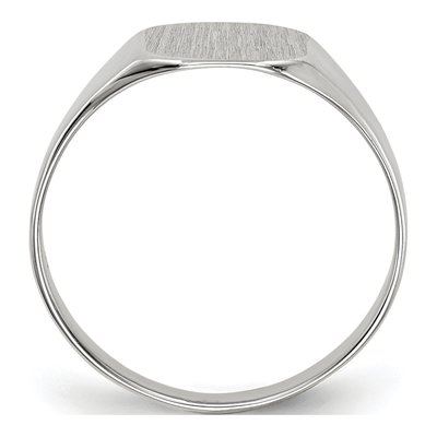 14K White Gold Cushion Signet Ring – view 3