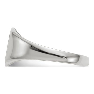 14K White Gold Cushion Signet Ring – view 4