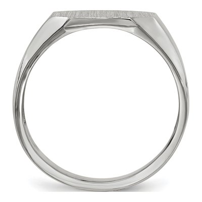 Men's 14K White Gold Octagon Signet Ring – view 3
