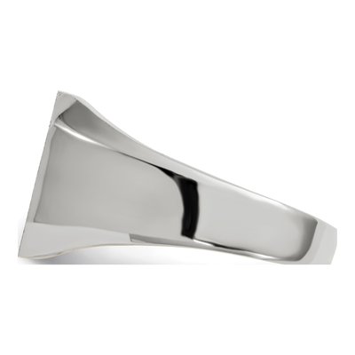 Men's 14K White Gold Octagon Signet Ring – view 4