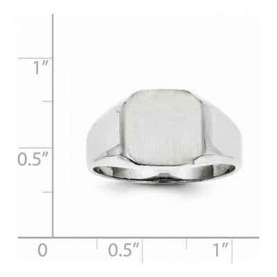 Men's 14K White Gold Octagon Signet Ring – view 6