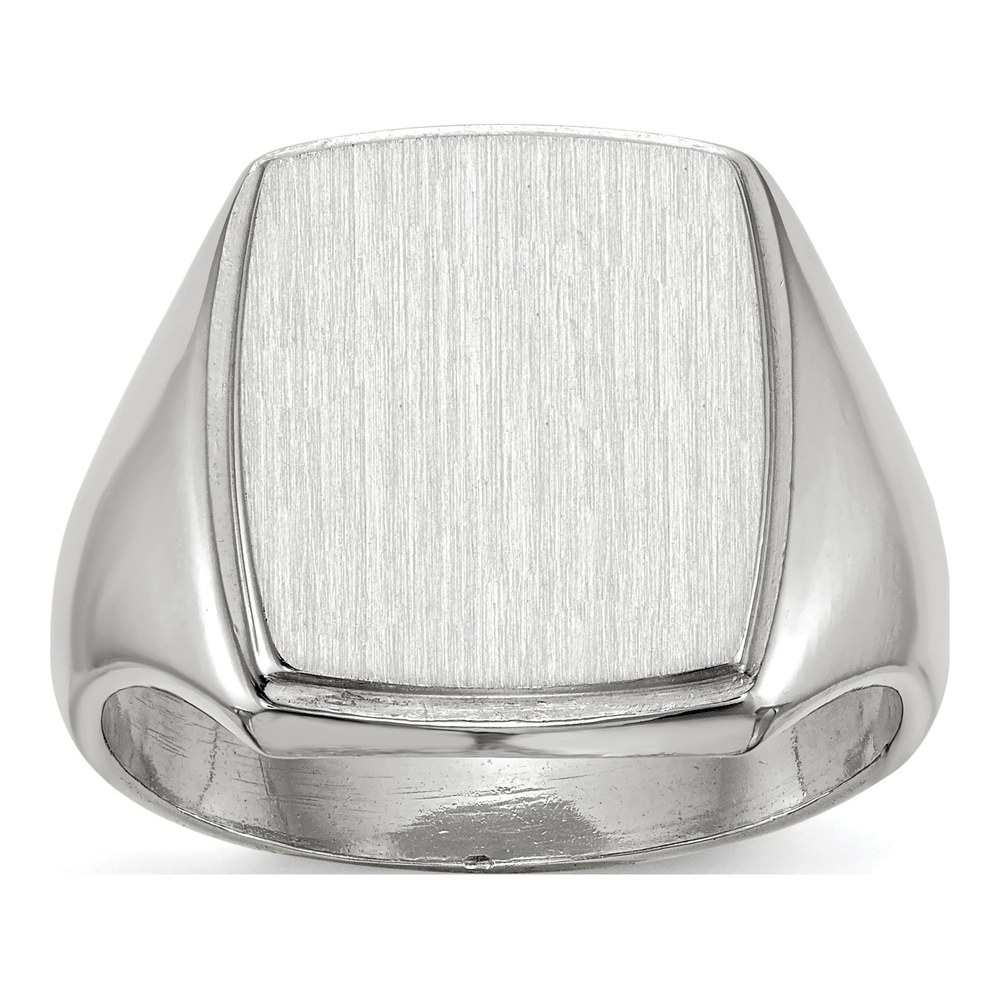 Men's 14K White Gold Rectangle Signet Ring