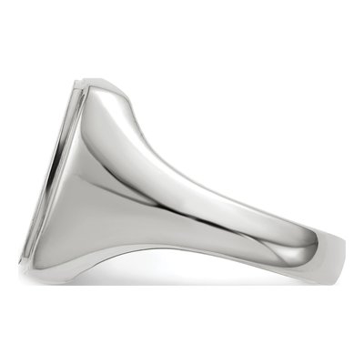 Men's 14K White Gold Rectangle Signet Ring – view 4