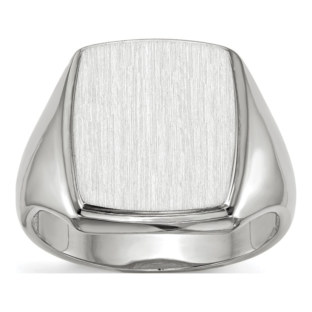 Men's 14K White Gold Rectangle Signet Ring