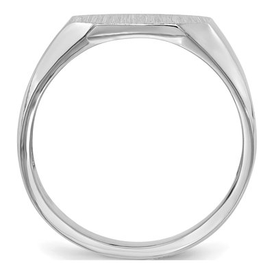 Men's 14K White Gold Octagon Signet Ring – view 2