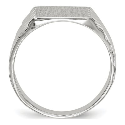 Men's 14K White Gold Rectangle Signet Ring – view 3
