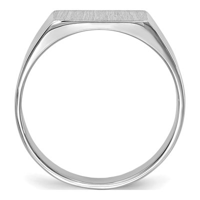 Men's 14K White Gold Signet Ring – view 3