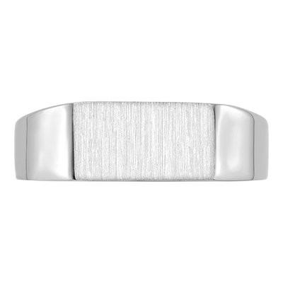 Men's 14K White Gold Signet Ring – view 5