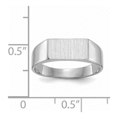 Men's 14K White Gold Signet Ring – view 6