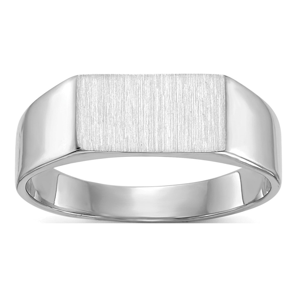 14K White Gold Men's Signet Ring