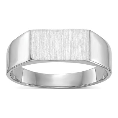 Men's 14K White Gold Signet Ring