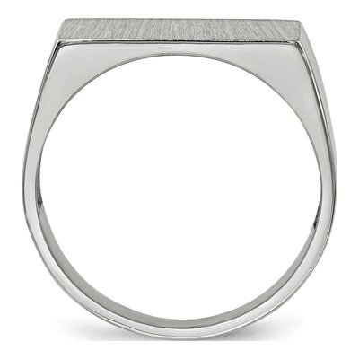 Men's 14K White Gold Rectangle Signet Ring – view 3
