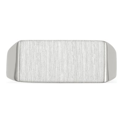 Men's 14K White Gold Rectangle Signet Ring – view 5