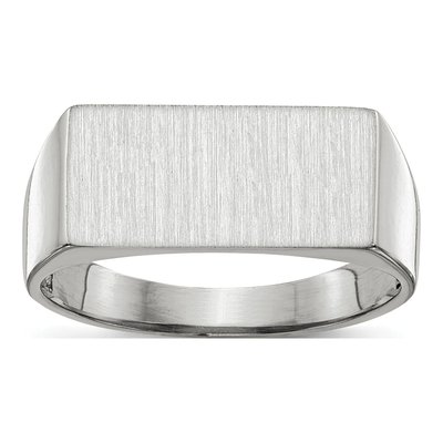 Men's 14K White Gold Rectangle Signet Ring