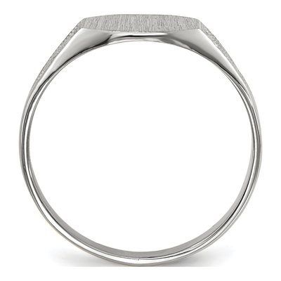 Men's 14K White Gold Octagon Signet Ring – view 3