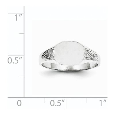 Men's 14K White Gold Octagon Signet Ring – view 6