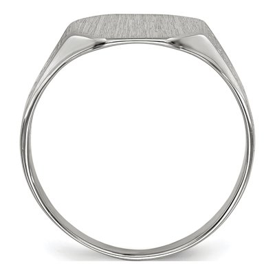 Men's 14K White Gold Octagon Signet Ring – view 3