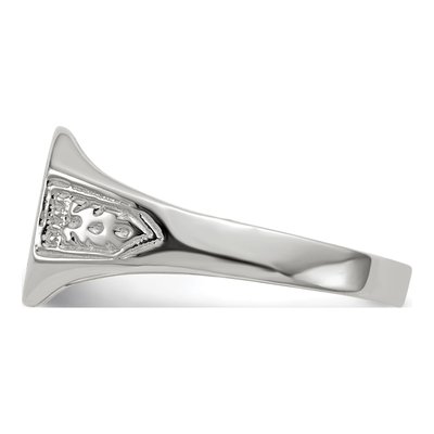 Men's 14K White Gold Octagon Signet Ring – view 4